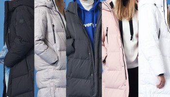 구스다운 폴리 혼합 롱벤치파카