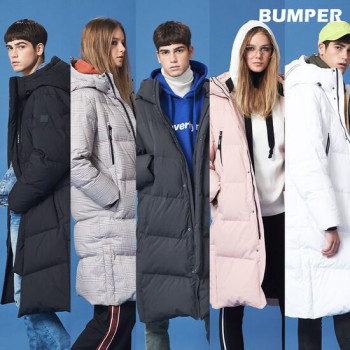 구스다운 폴리 혼합 롱벤치파카